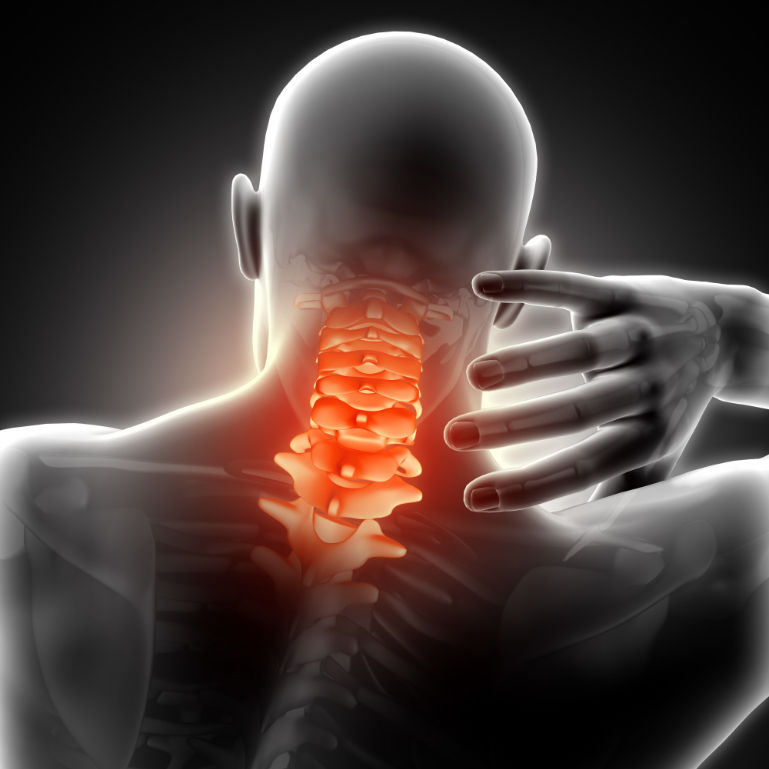 목 통증 이미지